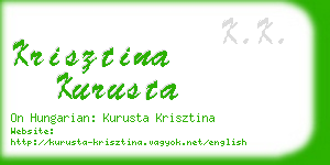 krisztina kurusta business card